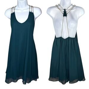 Louella Rose Chain Strap Open Back Sleeveless Dress Small NWT